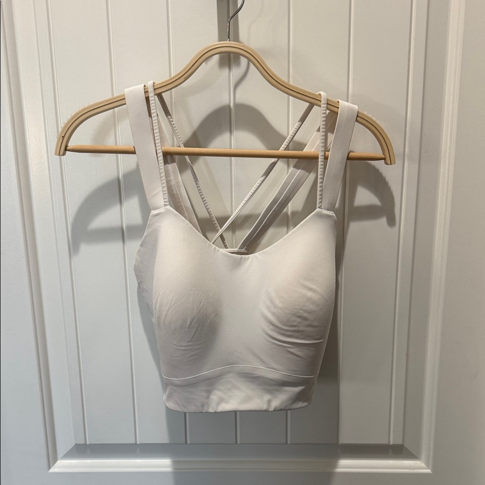 Lululemon Athletica white Strappy Sports Bra